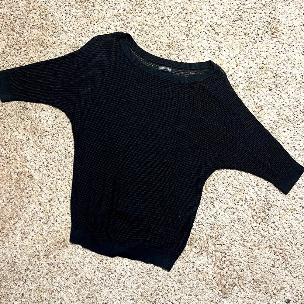 Express 3/4 sleeve knitted sweater.